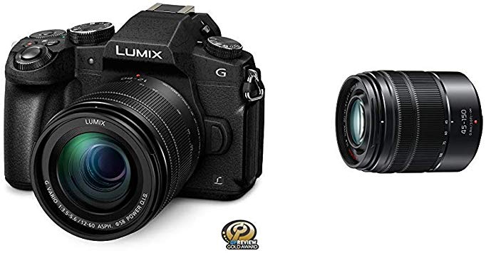 PANASONIC LUMIX G85 4K Digital Camera, 12-60mm Power O.I.S. Lens, with Free Vario 45-150mm F4.0-5.6 ASPH Mirrorless Camera Lens with Optical Stabilizer