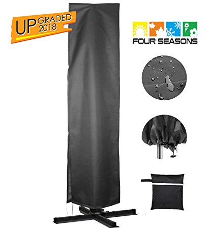 Umbrella Covers,Patio Outdoor Offset Umbrella Cover Waterproof Market Parasol Covers with Zipper for 9ft to 13ft Outdoor Umbrellas Large