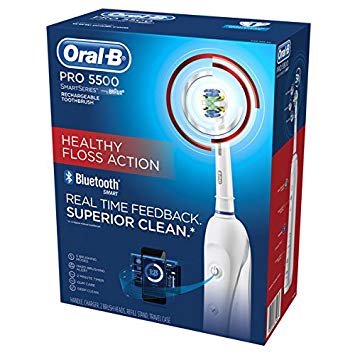 Oral-B Pro 5500 SmartSeries Power Rechargeable Electric Toothbrush with Bluetooth Connectivity Powered by Braun