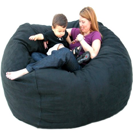 Cozy Sack 5-Feet Bean Bag Chair, Large, Black