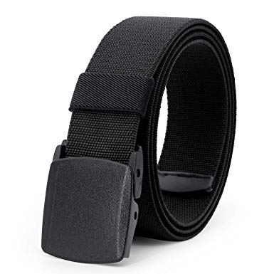 Elastic Stretch Belt for Men Breathable Sports Outdoor Belt,JasGood 3.8cm Plastic Buckle with Standby Nickle Free Plastic Buckle