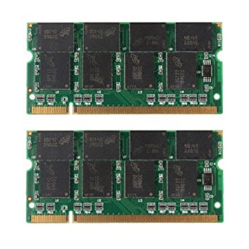 laptop ram - TOOGOO(R) 2GB 2X1GB PC2700 DDR-333 Non-ECC 200-Pin CL2.5 Laptop (SODIMM) Memory (RAM) New