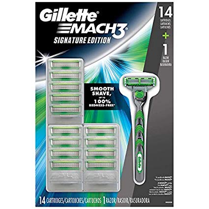 Gillette Mach3 Signature Edition Razor with 14 Cartridges