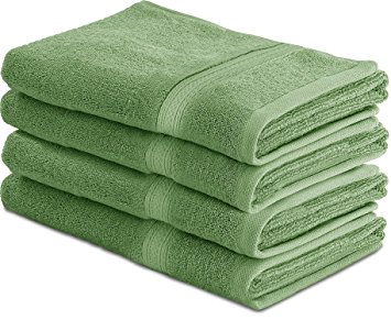 700 GSM Premium Hand Towels Set 4 Pack - Cotton for Hotel & Spa Maximum Softness and Absorbency by Utopia Towels (4 HAND TOWELS, SAGE GREEN)