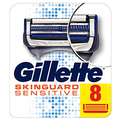 Gillette Skinguard Sensitive Razor Blades for Men, 8 Refills