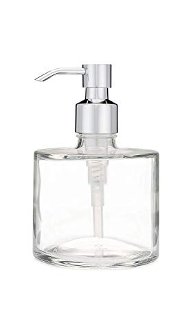 Rail19 Seaside Spa Soap Dispenser w/Metal Soap Pump for The Kitchen and Bathroom Great for Lotions and Liquid Hand Soaps (Cali Chrome)