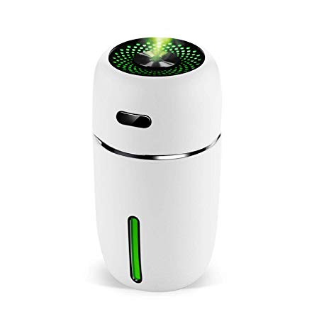 Toopeek Mini Humidifier with USB Mist Humidifier for Home Office Baby Portable Humidifier with 7 Colors LED Light 200mL for Car Mini Travel Humidifier with Auto Shut-Off Adjustable Mist Modes