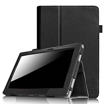 Fintie ASUS Transformer Book 10.1 inch Laptop T100TAM / T100 / T100TA / T100TAF Case - Premium PU Leather Keyboard Stand Cover For ASUS Transformer Book 10.1" Detachable 2-in-1 Touch Laptop, Black