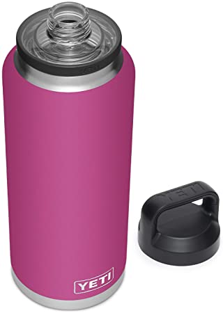 YETI Rambler 46 oz Bottle, Vacuum Insulated, Stainless Steel with Chug Cap, Prickly Pear