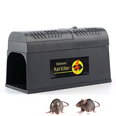 Seicosy High Voltage Electronic Shock Electronic Rat Killer, Mouse Rat Rodent Trap
