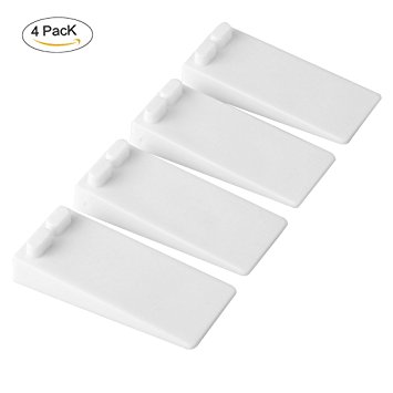 Door Stop Rubber Door Wedges 4-Pack BearMoo Door Stopper Doorstops Function Well on Tiles, Carpet, Wood and Laminate Floors ( Slip-Resistant Design, Smart Stackable )