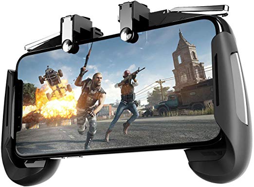 Newseego PUBG Mobile Game Controllers,[Upgrade] Sensitive Shoot Aim Multiple Color Combinations Gaming Grip with Gaming Trigger for PUBG/Knives Out/Rules of Survival for Android & IOS（Black）
