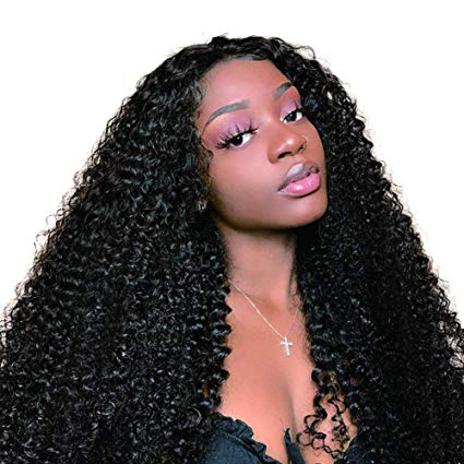 ARIETIS Hair Glueless Curly Lace Frontal Wigs with Baby Hair Pre Plucked 24 inch 150% Density 100% Unprocessed Kinky Curly Lace Front Wigs Human Hair 13X4 Lace Wigs for Black Women