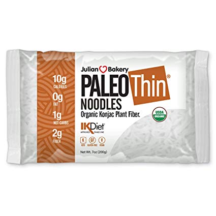 Organic Paleo Thin Noodles (6 Bags) Low Carb, Keto, Gluten-Free, Vegan (Plant Based)