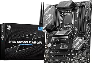 MSI Scheda madre B760 Gaming Plus WiFi, ATX - Supporta processori Intel Core di 12a e 13a generazione, LGA 1700 - DDR5 Memory Boost 6800 MHz/OC, 2 x PCIe 4.0 x16, 2 x M.2 Gen4, LAN 2.5G