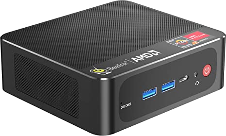 Beelink Mini PC, AMD Ryzen7 5800H 8Cores 16Threads Up to 4.4GHz，AMD Radeon Graphics，16G DDR4 3200Mhz 500G M.2 Nvme SSD，Wifi6 BT5.2，Three Screen Display 4K/60hz，Office Mini pc，Auto Power on