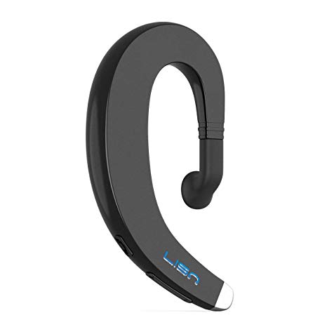 Ear Hook Wireless Bluetooth Headphones,LISN Painless Wearing Bluetooth Earpieces with Mic,Lightweight Non Ear Plug Single Ear Bluetooth Headsets for Cell Phone 8-10 Hrs Playtime(Black)