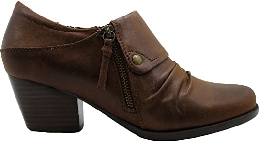 BareTraps Womens Rafaella Faux Leather Ruched Booties