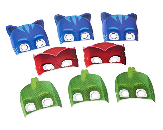 American Greetings PJ Masks Party Masks, 8-Count