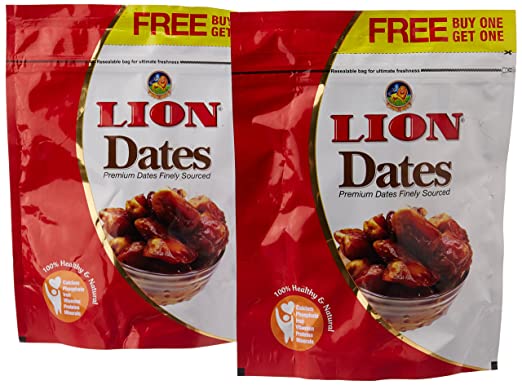 Lion Seeded Dates 500gm Refill (buy one Get one free)