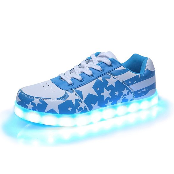 iTURBOS Americana&Cotton Hover Light Up Shoes - Light Up LED Shoes for Women - 7 Static & 3 Dynamic Color Modes, 1 Strobe Mode - Trendy Rechargeable LED Sneakers (Charger Included)