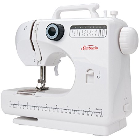 Sunbeam SB-1800 Compact Sewing Machine 4 Step Button Holes and 12 Stitches