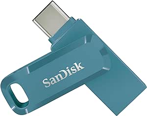 SanDisk 256GB Ultra Dual Drive Go, USB Type-C Flash Drive, up to 400 MB/s, with reversible USB Type-C and USB Type-A connectors, for smartphones, tablets, Macs and computers, Navagio Bay