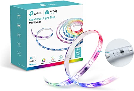 Kasa Smart LED Light Strip, 50 Color Zones RGBIC, 16.4ft Wi-Fi LED Strip Works with Alexa, Google Assistant & SmartThings, High Brightness with 16 Million Colors, Trimmable, 2 Year Warranty (KL420L5)