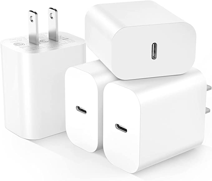 iPhone 12 Charger 4Pack, 20W USB C Charger for iPhone 13/12 Mini /12 Pro Max, Power Delivery 3.0 Fast Charger, PD Type C Charger Compatible with iPhone 13 Pro Max, iPhone11/11 Pro Max/XS Max/XR/XS/X