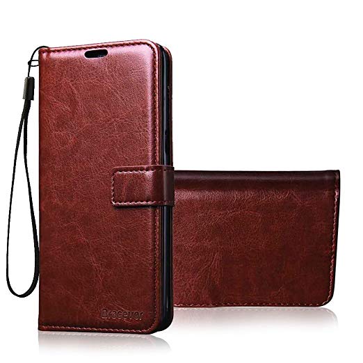 Bracevor iPhone 5 5s SE Wallet Leather Stand Case Flip Cover - Executive Brown