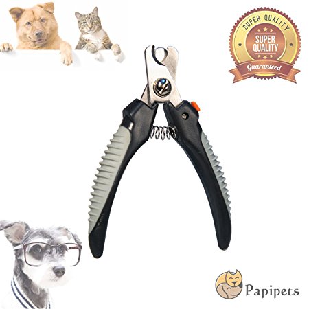 Papipets Pet Dematting Comb Tool Pet Deshedding Tool and Grooming Brush Pet Nail Clipper Self Cleaning Slicker Brush for Dogs and Cats, Small, Medium and Large Pets