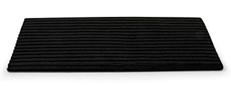 Camco 42953 RV Step Rug ( Premium Wrap Around Double Ribbed , 100% Polyester (18" x 23") - Black)