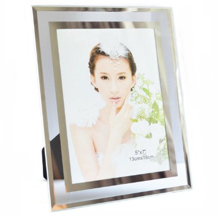 Gift garden 5 by 7 -Inch Picture Frame -Modern Glass Frames for Home