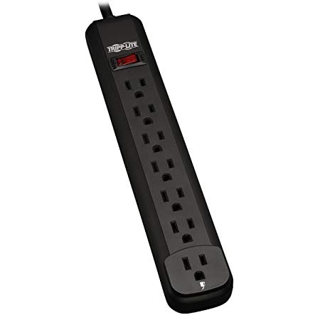 TRIPP LITE PS725B 7 Outlet Power Strip NEMA 5-15R AC 25' Cord 5-15P Black Housing