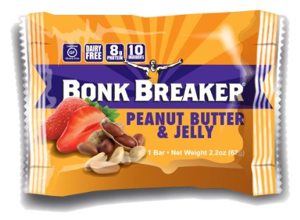 Bonk Breaker Energy Bar, Peanut Butter & Jelly, 2.2 Ounce, 12 Count