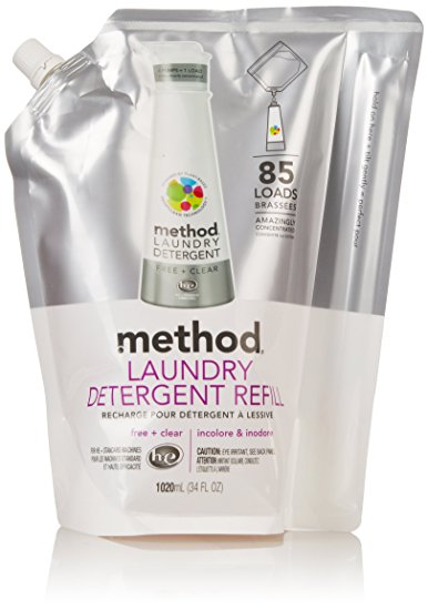 Method 8X Concentrated Laundry Detergent Refill, Free & Clear, 85 Loads