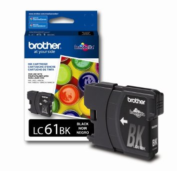 Brother LC61BK Ink Cartridge, 450 Page-Yield, Black