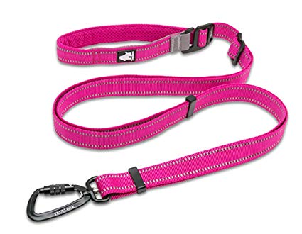 Clumsypets Dog Rope Leash with Lightweight Locking Swivel Carabiner for Medium to Large Breeds, Double Handle Control, Reflective Stitching for Nighttime Safety