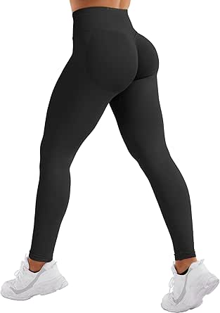 YEOREO Eileen Hidden Scrunch Butt Workout Leggings for Women Seamless Mid Low Waist 25" Impact Yoga Pants Tummy Control