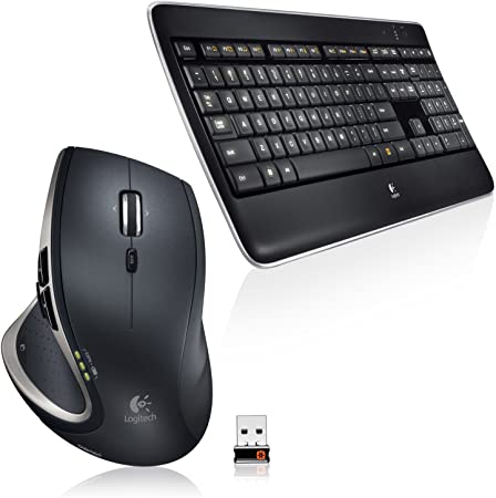 Logitech Wireless Performance Combo MX800, Backlit Keyboard, Wireless USB Mouse for PC