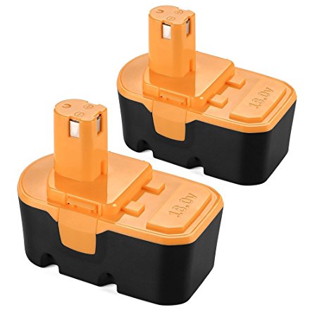 Topbatt Replace for Ryobi 18V One Plus Battery 3.0Ah Nimh P100 P101 ABP1801 ABP1803 130224028 130224007 Cordless Power Tool (18v-3.0-2packs)