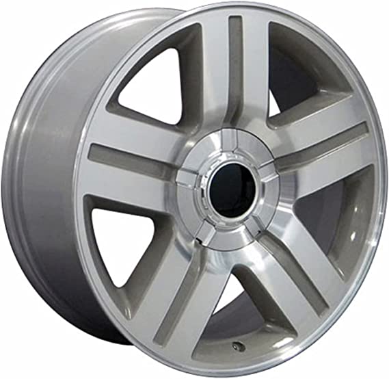 OE Wheels LLC 20 inch Rims Fit pre-2019 Silverado Sierra pre-2021 Tahoe Suburban Yukon Escalade CV84 20x8.5 Silver Wheel Hollander 5291