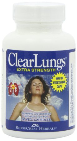 RidgeCrest Clearlungs Extra Strength, Homeo/Herbal Decongestant , 60 Vegetarian Capsules