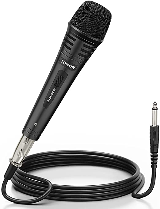 TONOR Dynamic Karaoke Microphone for Singing with 4.5m XLR Cable, Metal Handheld Mic Compatible with Karaoke Machine/Speaker/Amp/Mixer for Karaoke Singing, Speech, Wedding, Stage and Outdoor Activity