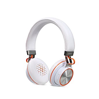 ROSE® Remax 195HB Wireless Headphones Stereo Bluetooth 4.1 Headphones with Microphone Over-ear Music Headsets for Cellphones Laptop Tablet TV Headphones (WHITE)