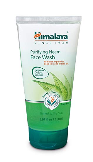 Himalaya Purifying Neem Face Wash with Neem and Turmeric for Occasional Acne, 5.07 oz (150 ml)