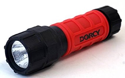 Dorcy 41-4200 Weather Resistant Unbreakable Night Glow LED Flashlight, 140-Lumens, Red Finish