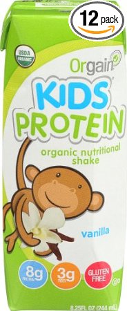 Orgain Kids Protein Organic Nutritional Shake, Vanilla, 8.25 Ounce, 12 Count