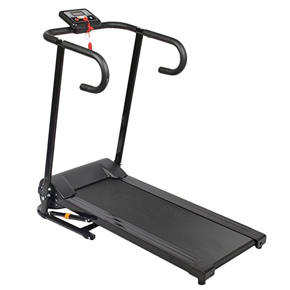 ICOCO HSM-T08B 500W Folding Treadmill Motorised Electric Running Machine Incline Fitness Equipment with LCD Display Silent Motor for Home Exercise (Black) ¡­