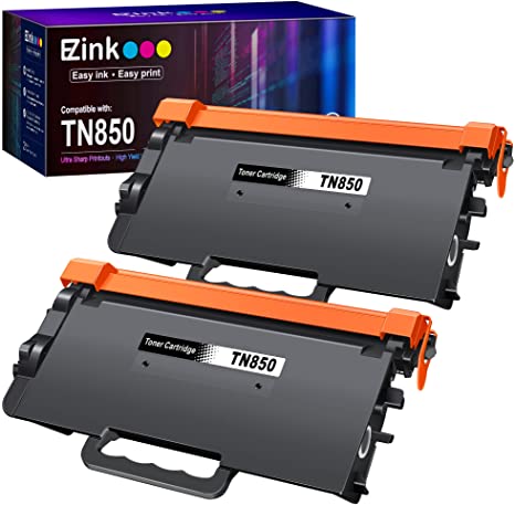 E-Z Ink (TM) Compatible Toner Cartridge Replacement for Brother TN850 TN-850 TN820 TN-820 to use with HL-L6200DW HL-L5200DW MFC-L5850DW MFC-L5700DW MFC-L5800DW MFC-L5900DW (2 Black, High Yield)